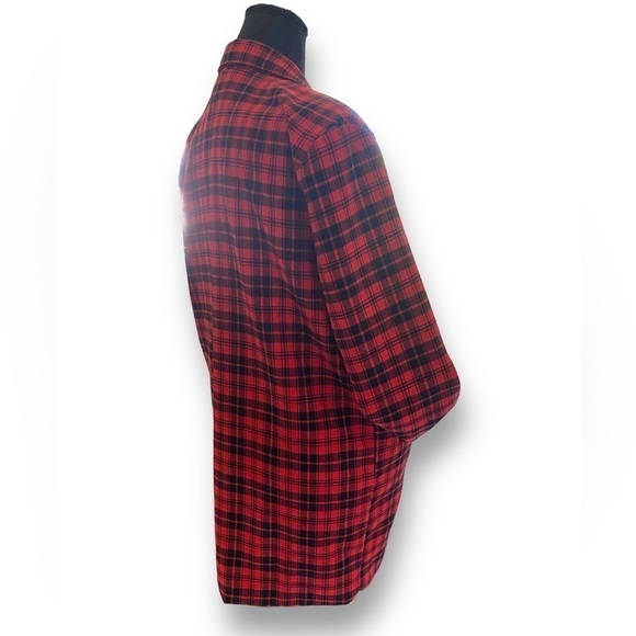 Vintage Tartan Plaid Goth Christy Girl One Button Oversized BlazerSize 8… - Picture 9 of 11